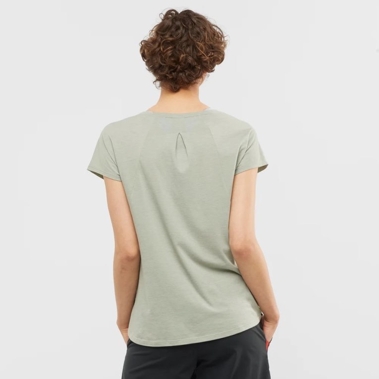 Mint Salomon Essential Shaped Short Sleeve Women's T-Shirts | PH 41073B